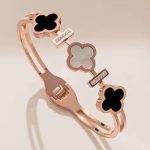 Rose Gold-Plated Stainless Steel Bangle-Style Bracelet - Image 4