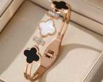 Rose Gold-Plated Stainless Steel Bangle-Style Bracelet