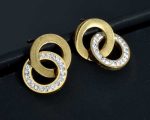Elegant Dual Circle Gold Earrings