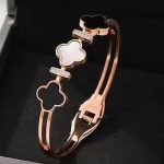 Rose Gold-Plated Stainless Steel Bangle-Style Bracelet - Image 3