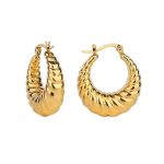 Classic Chunky Gold Hoop Earrings for Girls & Women - Image 3
