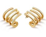 Multi-Piercing Effect Four Claw Cuff Earrings