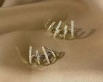 Multi Hoop Earrings in One That Look Like Multiple Piercings Four Claw Needle Earring Cuff Earrings for Women and Girls - Image 3