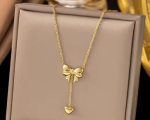 Charming Stainless Steel Bow Pendant Chain