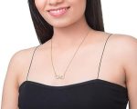 MOONDUST Gold Plated Stylish Designer and Delicate Infinity Necklace Pendant For Girls - Image 2