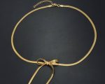 Bow anti tarnish stainless steel gold stylish Neck Chain - Image 3