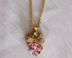 Bow Me Necklace- pink - Image 3