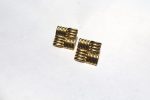 Retro Grid Statement Stud Earrings for Women - Image 3