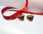 Golden Heart Groove Studs - Image 4