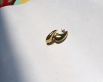High-Gloss Sculpted Teardrop Stud Earrings in Luxe Gold Finish - Image 3