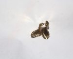 Sculpted Fan Leaf Statement Stud Earrings in Polished Gold Tone - Image 2