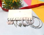 5-in-1 Hoop & Dangle Earring Set with Pearls, Charms & Crystals - Image 2