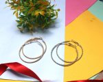 Hoop Earrings Combo Set – Gold & Silver-Toned Lightweight Statement Hoops - Image 3
