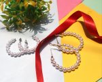 Pearl Hoop Earrings Combo Set