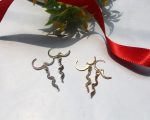 Stylish Snake Shape Dangler Hoop Earrings for Girls and Women - Image 2