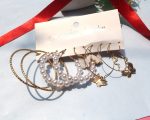 5-in-1 Hoop & Dangle Earring Set with Pearls, Charms & Crystals