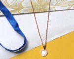Rose Gold Coloured Women Artificial Heart Pendant with Chain - Image 4