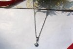 Women's Silver Artificial Stones Pendant with Chain - Image 3