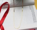 Anti-Tarnish Golden Silk Chain Necklace - Image 3