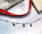 Mystic Hamsa Hand Silver Anklet