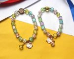 Cute Bead Bracelet with Kitty Charm – Pack of 1