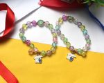 Pastel Dream Crackle Bead Bracelet with Cinnamoroll Charm (Pack of1 ) - Image 2