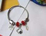 Stunning Crimson Garden Charm Bracelet