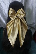 Premium Large Gold Satin Bow – Elegant Handmade Ribbon Accessory - Image 5