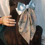 Vintage Bloom Bow – Elegant Mint & Floral Grace - Image 3