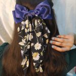 Midnight Garden Floral Bow Hair Clip – Elegant & Effortless - Image 4