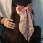 Blush Pink Garden Bow – Elegant White & Floral Fusion - Image 2