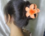 Sunburst Bloom Duo – Orange & Yellow Flower Hair Clips - Image 2