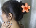 Blush & Peach Flower Claw Clip Set - Image 2