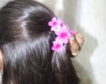 Dreamy Petal Hair Claw Clips – Pink & Purple Combo - Image 3