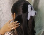 Faux Fur Hair Claw Clips – Soft Blossom Collection - Image 3