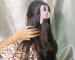 Brown & Baby Pink Fuzzy Hair Clip Combo – Cozy Elegance for Everyday Looks - Image 3