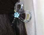 Set of 3 Transparent Floral Bow Claw Clips – Soft Elegance in Every Hold - Image 4