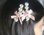 Blush Crystal Bloom Hair Clip Combo – Set of 2 - Image 2