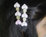 Sparkle Hearts Hair & Earring Combo – Set of 2 - Image 3