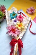 Petite Floral Hair Clip Bouquet – 4 Claws - Image 4
