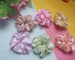 Pastel Pop Satin Scrunchie Trio – Set of 3