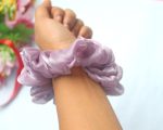Sunset Bloom Satin Scrunchie Combo – Set of 3 - Image 2