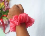 Sunset Bloom Satin Scrunchie Combo – Set of 3 - Image 3