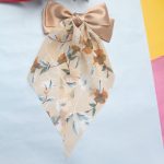 Satin Beige Floral Bow Hair Clip – Soft & Subtle Elegance - Image 2