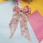 Blush Pink Garden Bow – Elegant White & Floral Fusion - Image 3