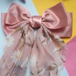 Blush Pink Garden Bow – Elegant White & Floral Fusion - Image 4