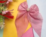 Blush Pink Satin Bow Hair Clip – Soft Charm Meets Classic Beauty - Image 4