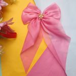 Candy Pink Satin Bow Hair Clip – Sweet, Feminine & Playfully Elegant - Image 2