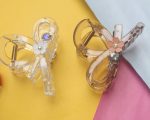 Elegant Crystal Bow Hair Clip Set