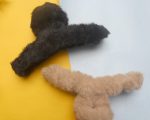 Furry Soft Grip Hair Claw Clips